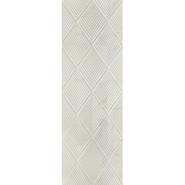 Настенная плитка 1111 Elize White Rustic 30х90 Sina Tile глянцевая, рельефная структурированная керамическая УТ000029590