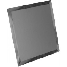 Квадратная зеркальная графитовая матовая плитка с фацетом 10 мм КЗГм1-01 — керамическая плитка 180x180