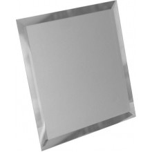 Квадратная зеркальная серебряная плитка с фацетом 10 мм КЗС1-01 — керамическая плитка 180x180