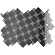 Мозаика зеркальная Графит + Серебро Г70С30 с чипом 25х25 и 12х12 — мозаика 300x300