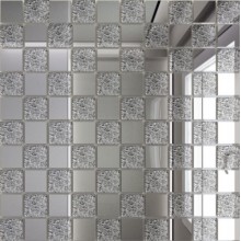Мозаика зеркальная Серебро + Хрусталь С50Х50 25х25 — мозаика 300x300