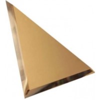 Треугольная зеркальная бронзовая матовая плитка с фацетом 10 мм ТЗБм1-01 — керамическая плитка 180x180