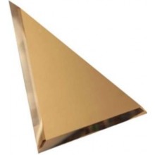 Треугольная зеркальная бронзовая матовая плитка с фацетом 10 мм ТЗБм1-01 — керамическая плитка 180x180