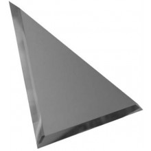 Треугольная зеркальная графитовая матовая плитка с фацетом 10 мм ТЗГм1-01 — керамическая плитка 180x180