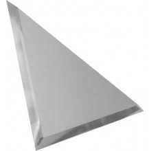 Треугольная зеркальная серебряная матовая плитка с фацетом 10 мм ТЗСм1-03 — керамическая плитка 250x250