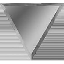 Зеркальная серебряная плитка Полуромб внутренний РЗС1-01вн — керамическая плитка 170x200