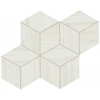 Marvel Bianco Dolomite Mosaico Esag. Lapp. AS2G  30x35 Неглазурованный керамогранит