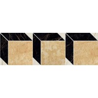MARBLE Versace Home Mosaici Decorato Cube Nero/Oro/Bianco 240862