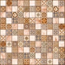 Плитка 5032-0199 Орнелла арт-мозаика коричневый 30х30