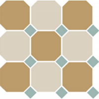 Гранит керамический 4403+16 OCT13-A Yellow 03 White 16 OCTAGON/Turquoise 13 Dots 30x30 см