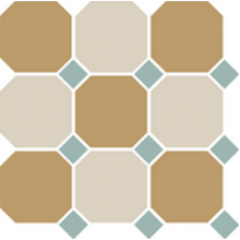 Гранит керамический 4403+16 OCT13-A Yellow 03 White 16 OCTAGON/Turquoise 13 Dots 30x30 см