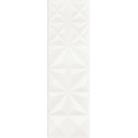 Плитка White Glossy Squares Structure 25x75 (O-WHM-WTU051)