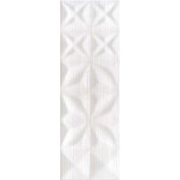 Плитка Delikate Lines O-DEL-WTU052 белый 25*75(структ.)(DELICATE LINES WHITE GLOSSY STRUCTURE 25X75