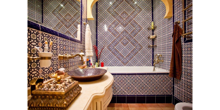 Грамотный выбор плитки для ванной в восточном стиле